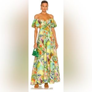 STAUD Coliseum flared maxi dress